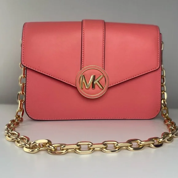 Michael Kors Carmen Medium Convertible Shoulder Bag Grapefruit - Picture 14 of 14
